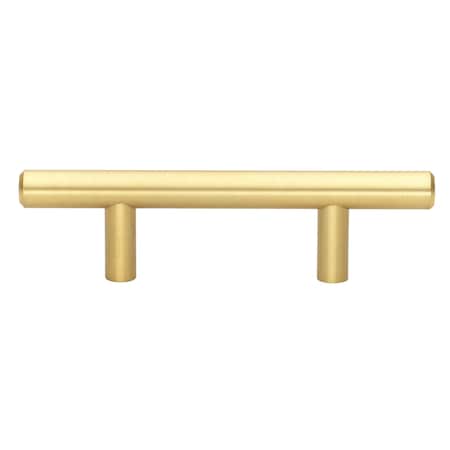 Gliderite Hardware 2-1/2 in. Center to Center Satin Gold Solid Steel Bar Pull - 5007-64-SG 5007-64-SG-1